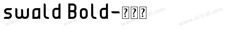 swald Bold字体转换